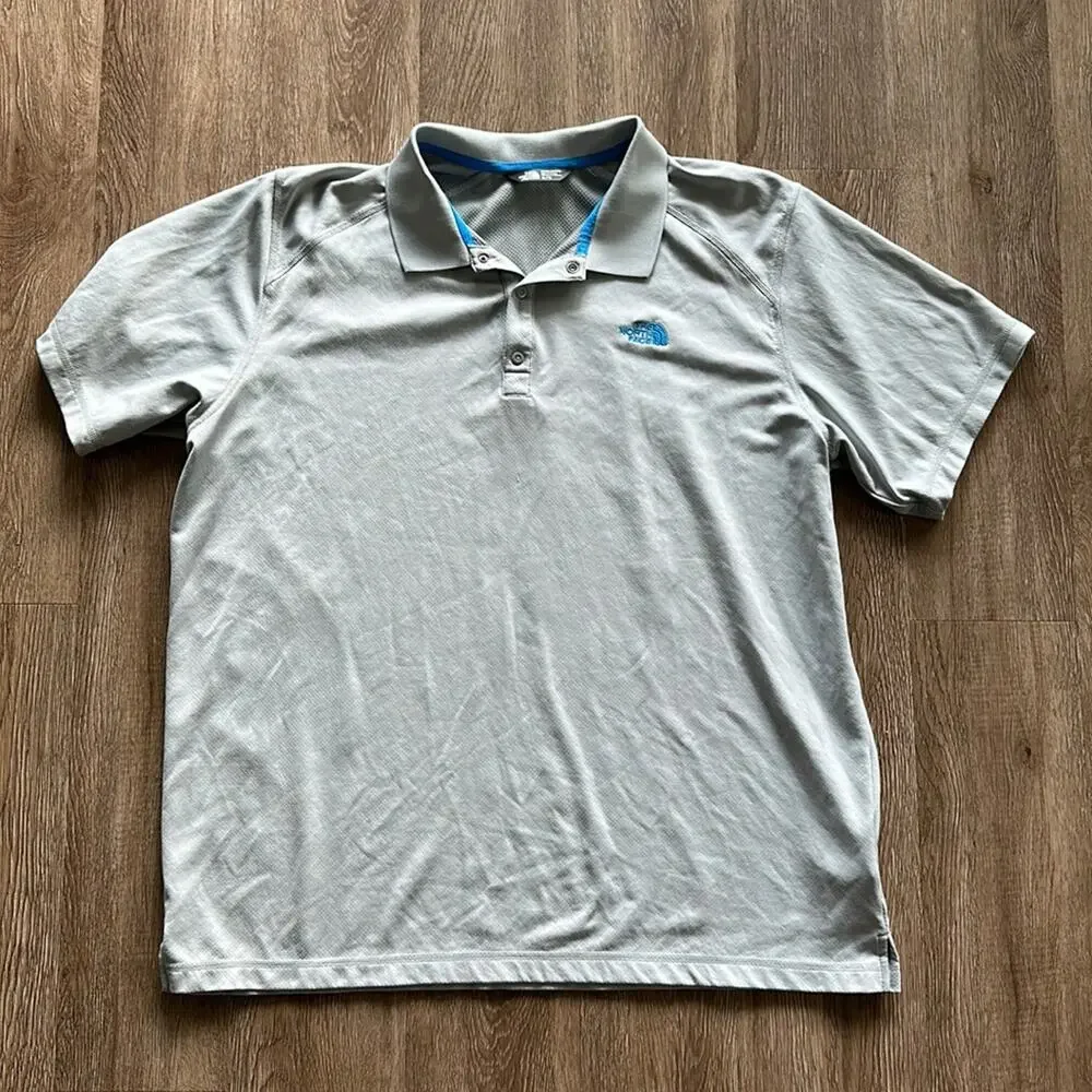 The North Face Men's Horizon Short Sleeve Polo Light Grey Size XL